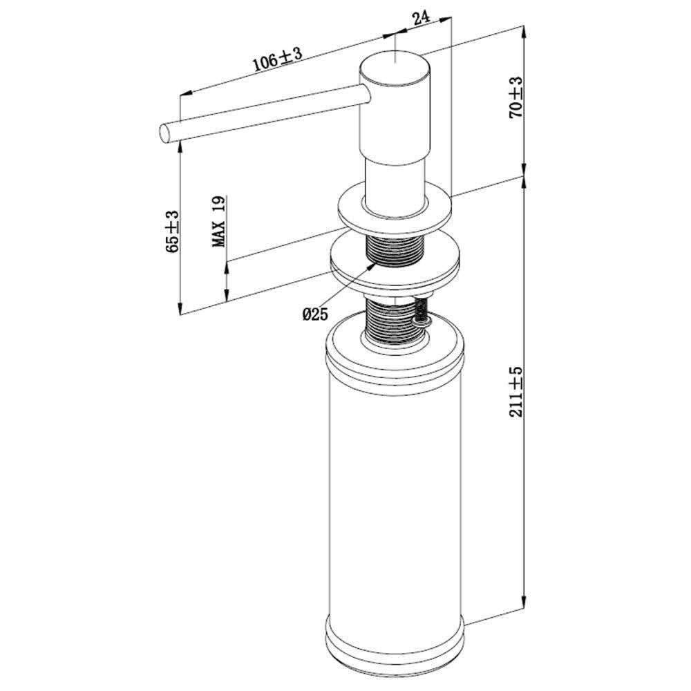 Villeroy & Boch Seifenspender rund Edelstahl massiv