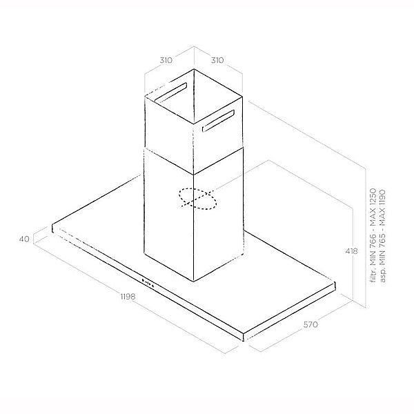 Elica Thin Inselhaube