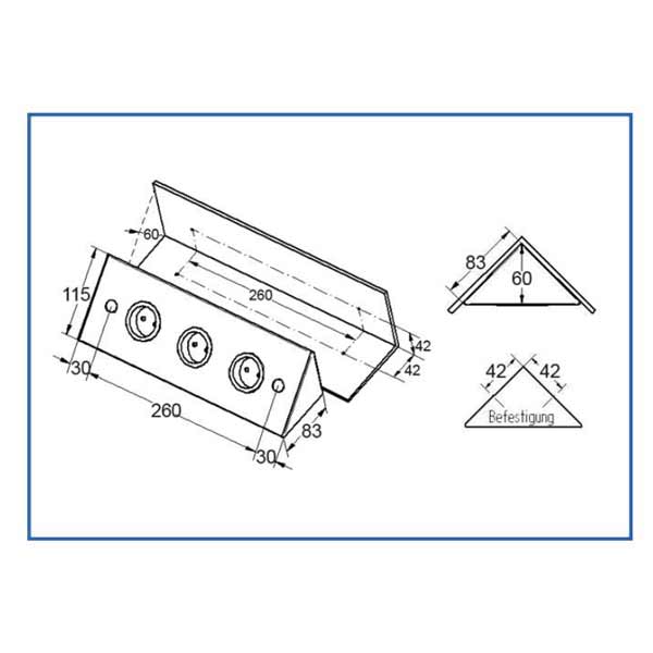 Thebo Ecksteckdose Riva mit und ohne USB