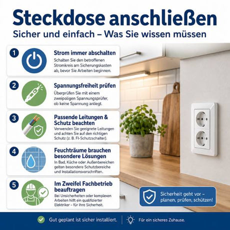 Steckdose anschließen: Sicher und einfach – Was Sie wissen müssen