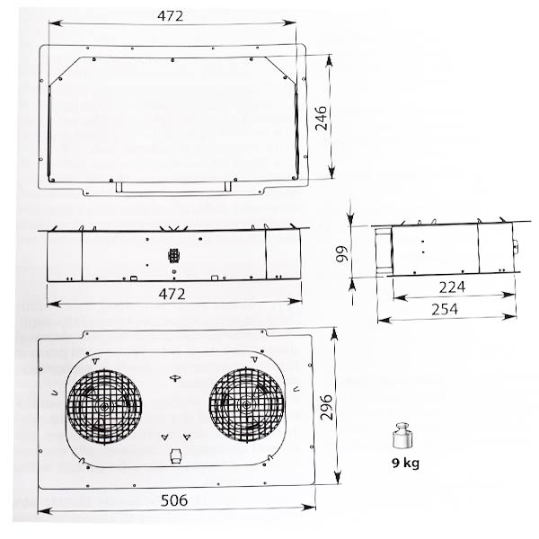 Falmec Flachmotor für Down Draft
