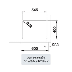 Blanco ANDANO 340/180-U