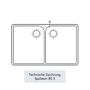 Villeroy & Boch Spülstein 80 X
