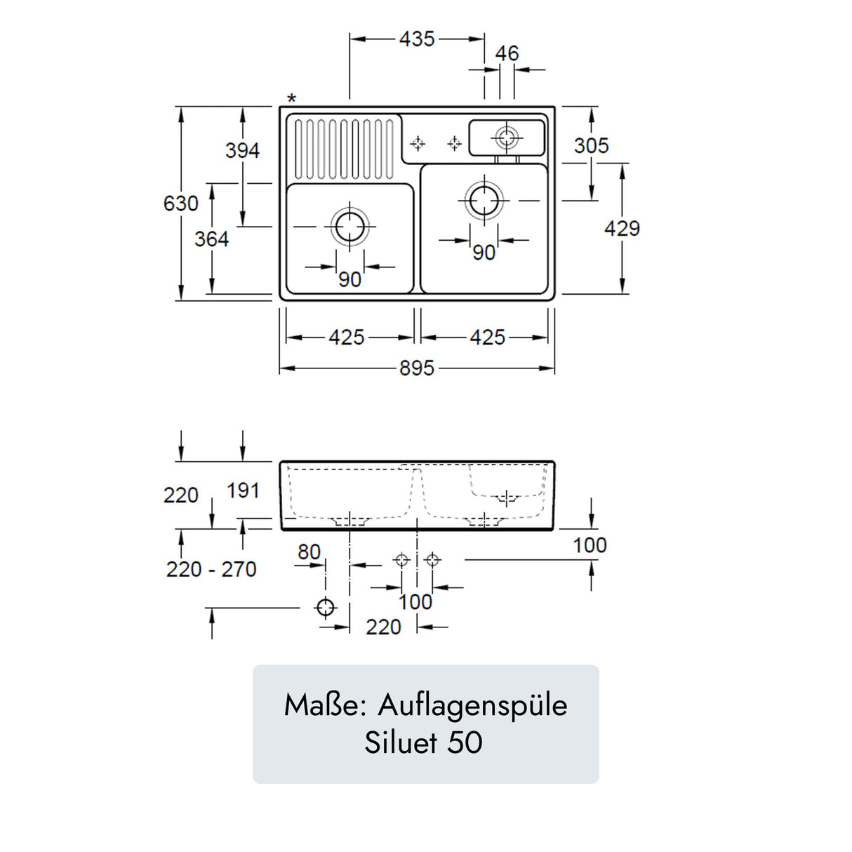 Villeroy & Boch Spülstein Doppelbecken
