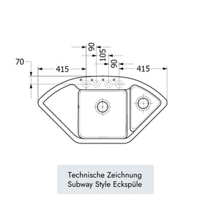Villeroy & Boch Subway Style Eckspüle