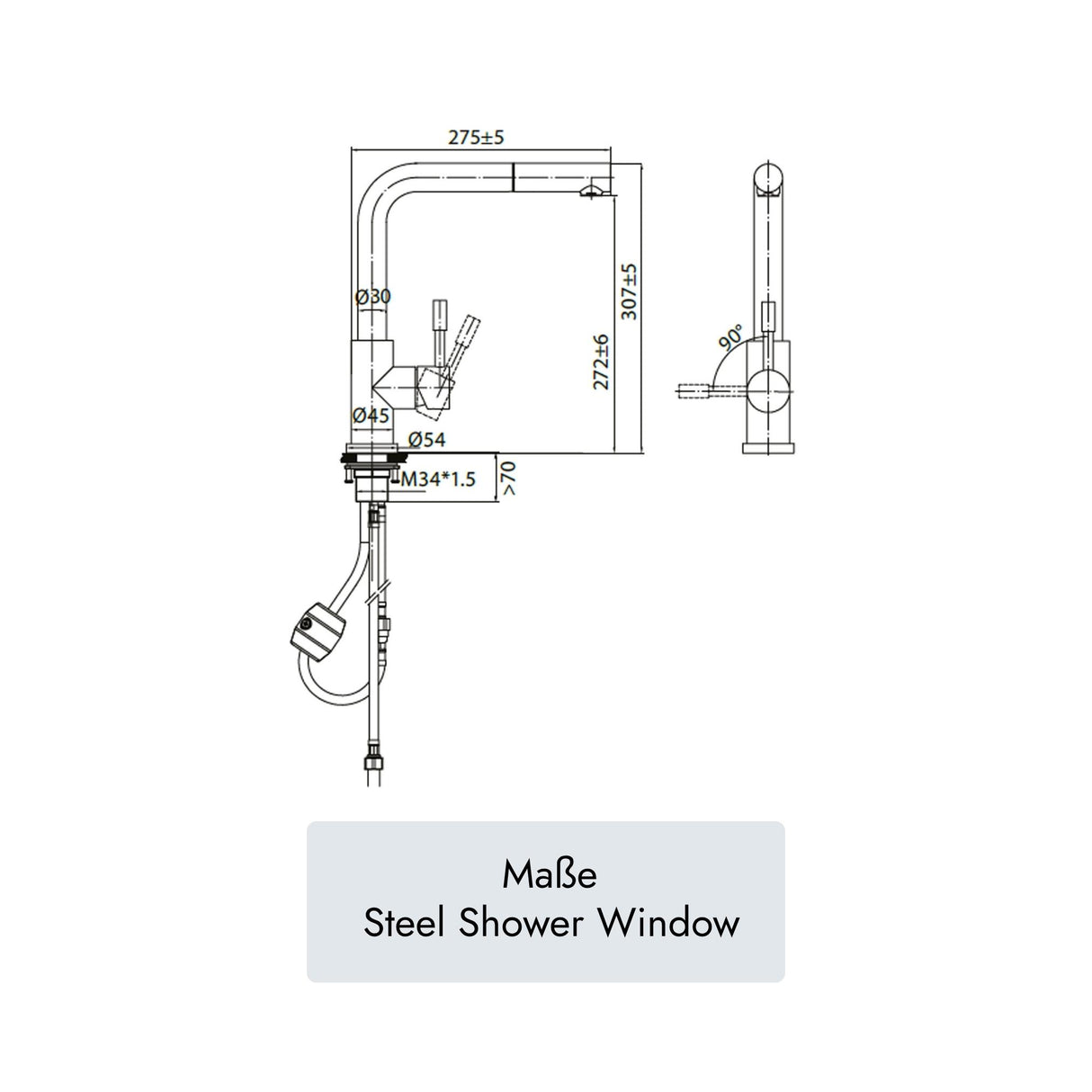 Villeroy & Boch Steel Shower Window
