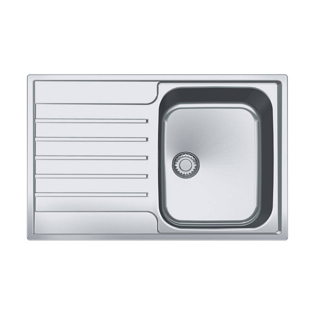 Franke Argos AGX 211-78 Edelstahlspüle mit einem Becken und reversibler Abtropffläche