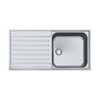 Franke Argos AGX 211-100 Einbauspüle aus Edelstahl mit einem Becken und Abtropfbereich