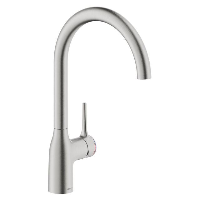 systemceram MANIA Soft Armatur in Edelstahlfinish mit zeitlosem Design