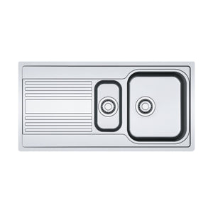 Franke Rapid RPX 251-100 Edelstahlspüle mit 1,5 Becken und reversibler Abtropffläche