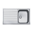 Franke Argos AGX 211-86 Einbauspüle aus Edelstahl mit einem Becken und Abtropfbereich