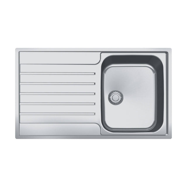Franke Argos AGX 211-86 Einbauspüle aus Edelstahl mit einem Becken und Abtropfbereich