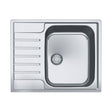Franke Argos AGX 211-62 Edelstahlspüle mit einem Becken und reversibler Abtropffläche