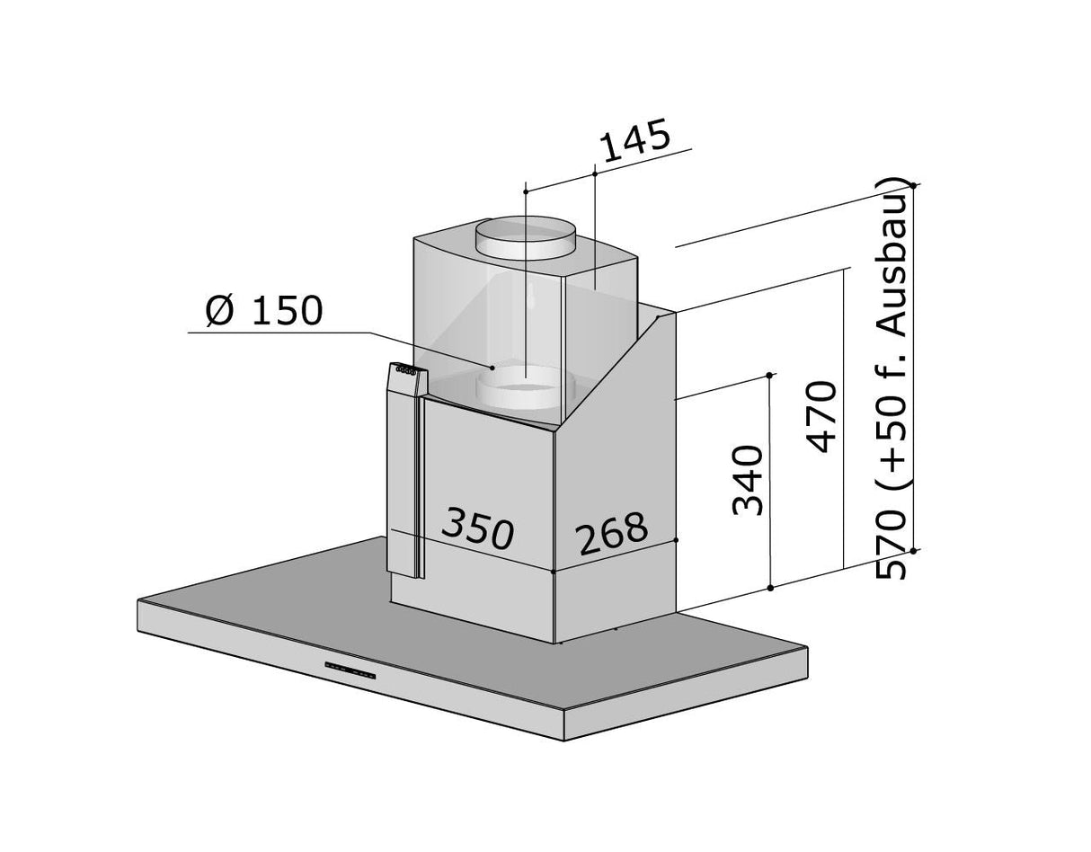 Berbel Smartline BWH 90 ST Wandhaube