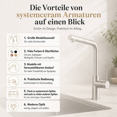Vorteile von systemceram Armaturen auf einen Blick