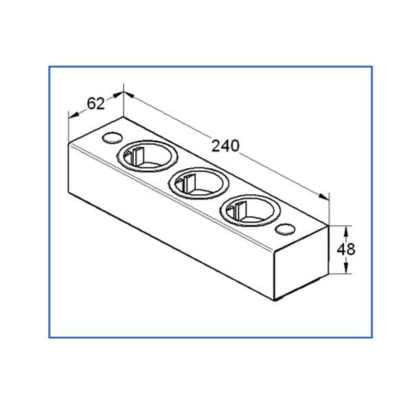 Thebo Nora 3-fach Steckdosenelement 