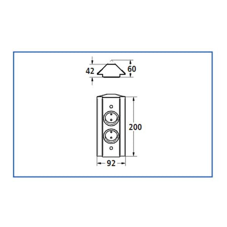 Thebo Orsa Edelstahl Eck-Steckdose