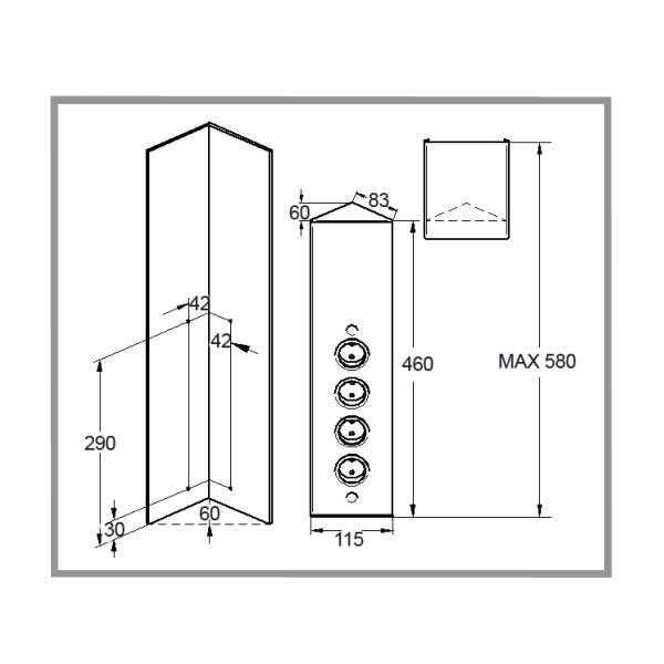 Ecksteckdose Thebo Riva