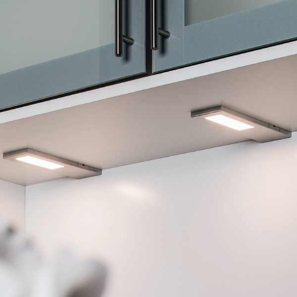 LED-Unterbauleuchte Torro sehr flach Edelstahl