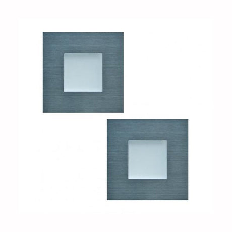 LED-Sockelleuchte Karo Edelstahl Lichtfarbe warmweiß