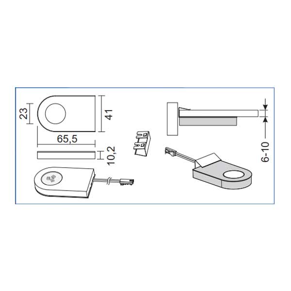LED Glaspoint Emotion mit Touch-Dimmer 