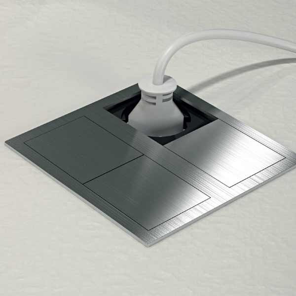 Einbausteckdose VersaHIT Dual aus Polycarbonat