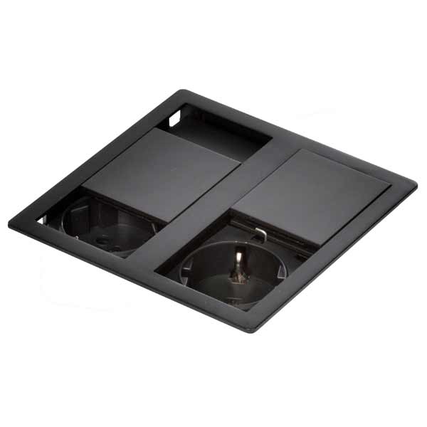 Einbausteckdose VersaHIT Dual aus Polycarbonat