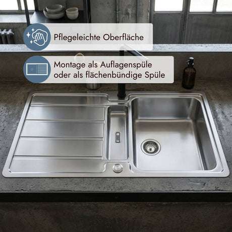 Franke Maris Hydros Edelstahlbecken für Slimtop oder flächenbündigen Einbau