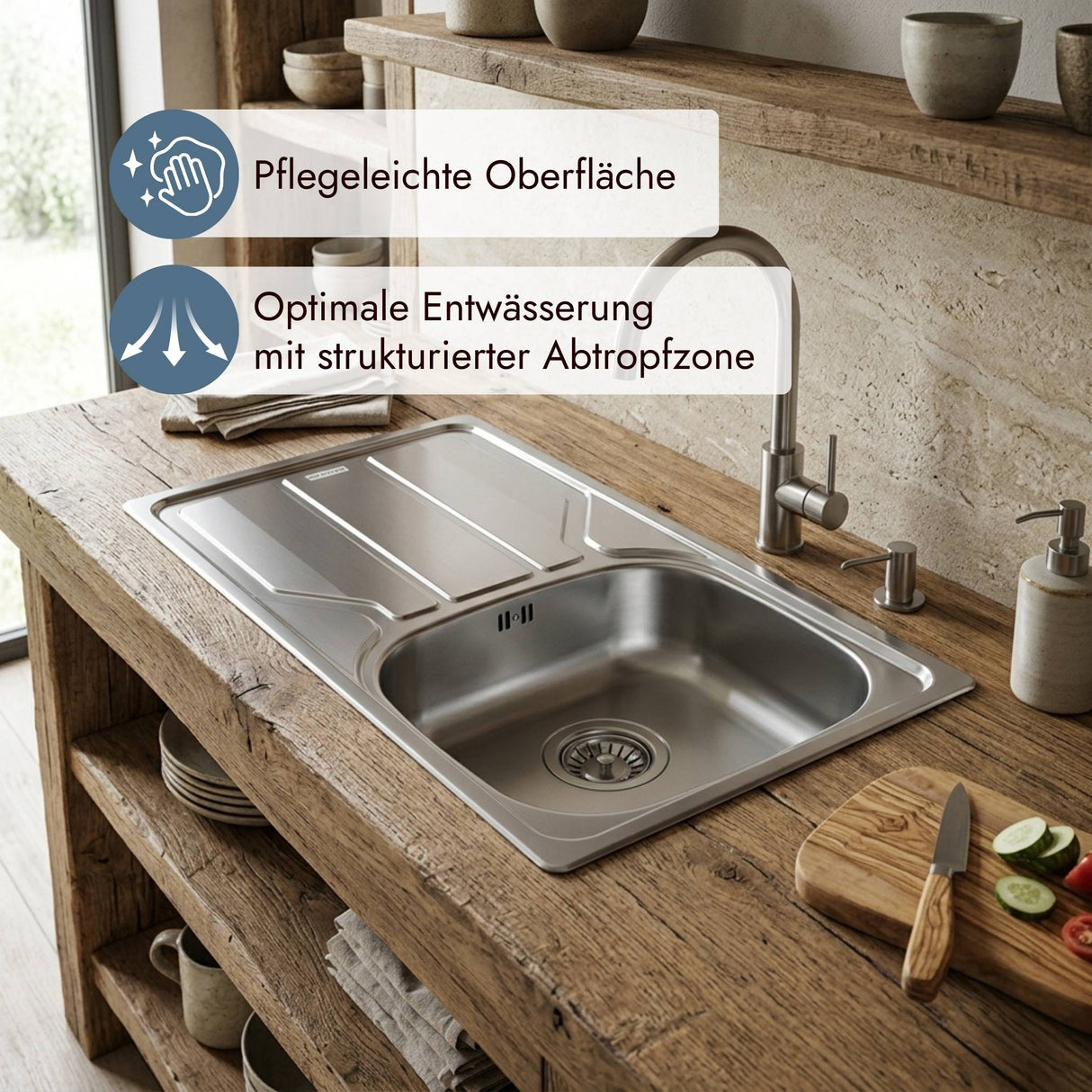 Franke FLN 611-86/44 Spüle ohne Armaturenlochbohrung für individuelle Küchenplanung