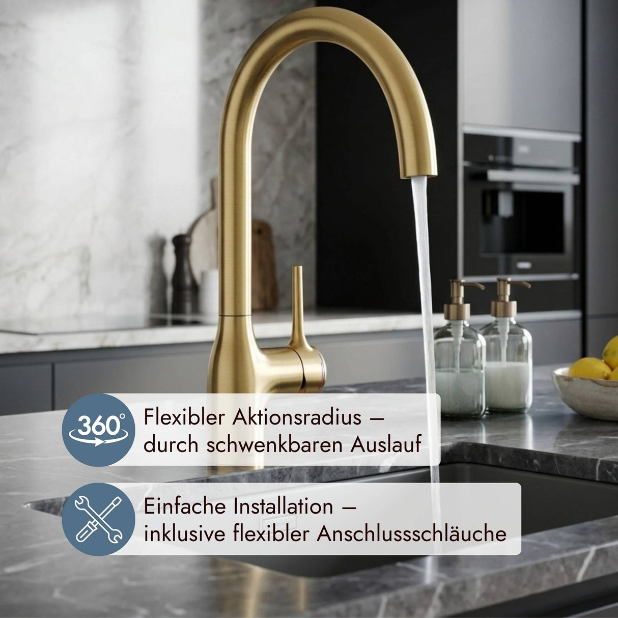 MANIA Soft Armatur von systemceram mit 360 Grad Drehfunktion