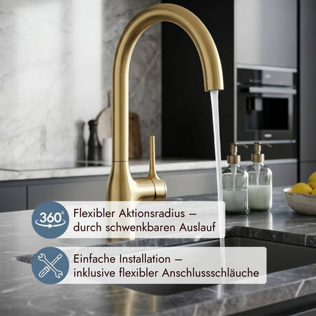 MANIA Soft Armatur von systemceram mit 360 Grad Drehfunktion