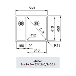 Franke Box BXX 260/160-34 Spüle
