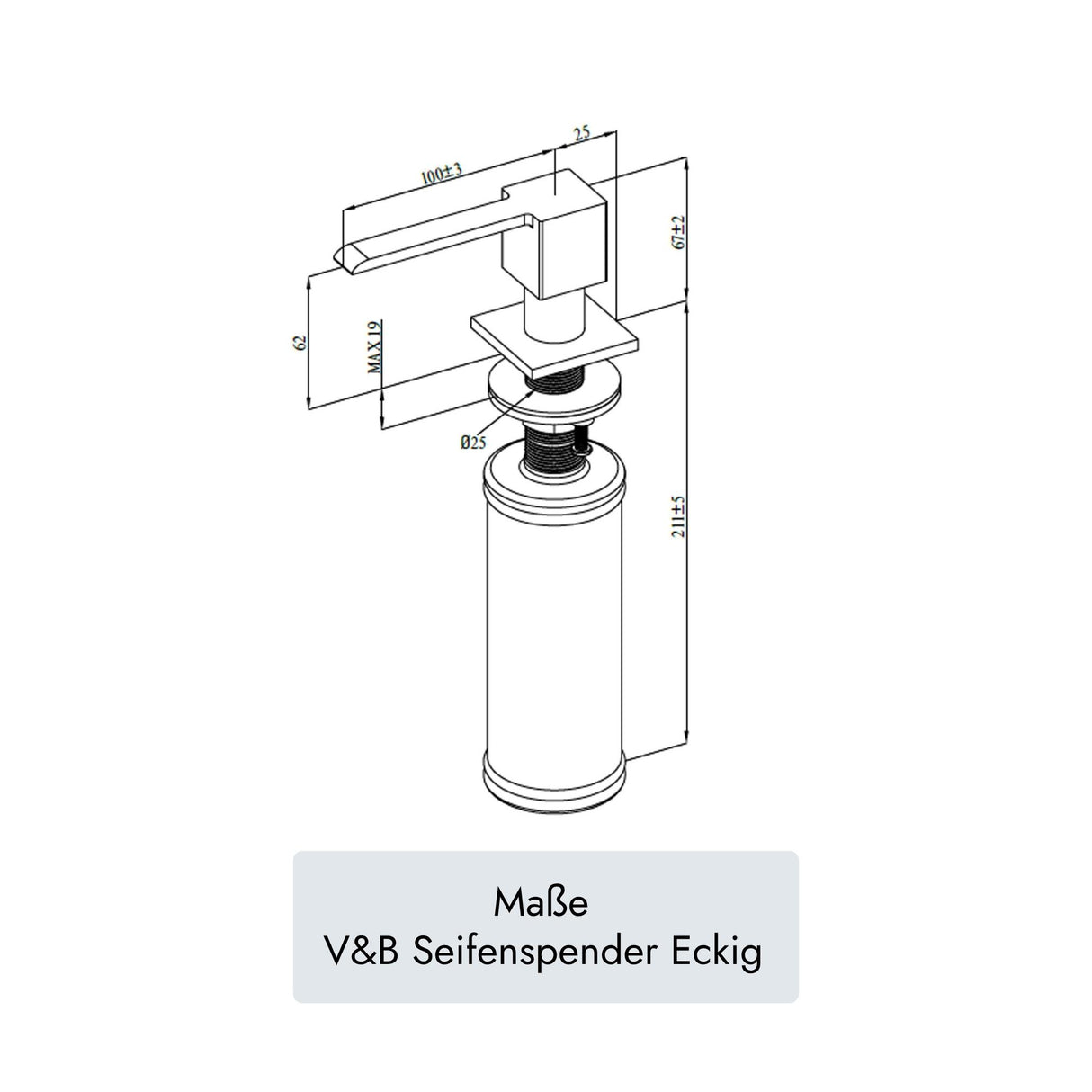 Villeroy & Boch Seifenspender eckig