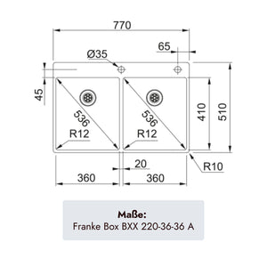 Franke Box BXX 220-36-36A Spüle