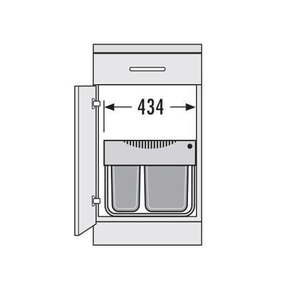 Hailo Raumspar-Tandem-S 2 x 8 + 1 x 12 Liter