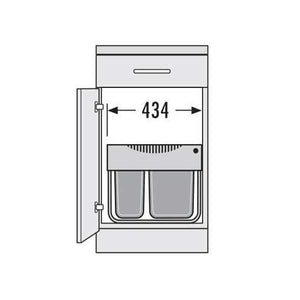 Hailo Raumspar-Tandem-S 2 x 8 + 1 x 12 Liter
