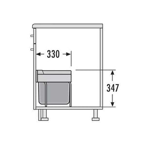 Hailo Raumspar-Tandem-S 2 x 8 + 1 x 12 Liter