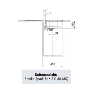 Franke Spark SKX 611-86 (50)Edelstahlspüle