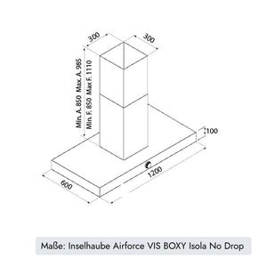 Airforce Vis Boxy Isola No Drop Inselhaube 120