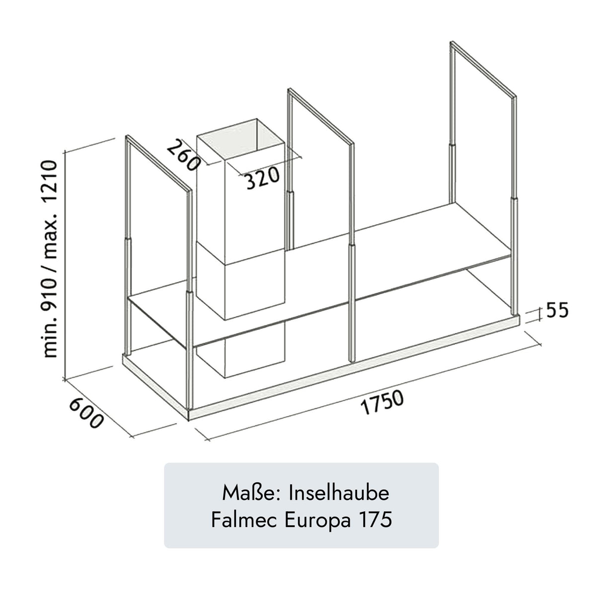 "Falmec Europa 175 black Inselhaube" von Falmec (Bild 8).  /  /