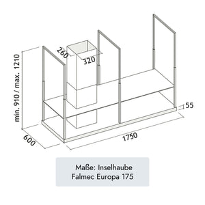 "Falmec Europa 175 black Inselhaube" von Falmec (Bild 8).  /  /