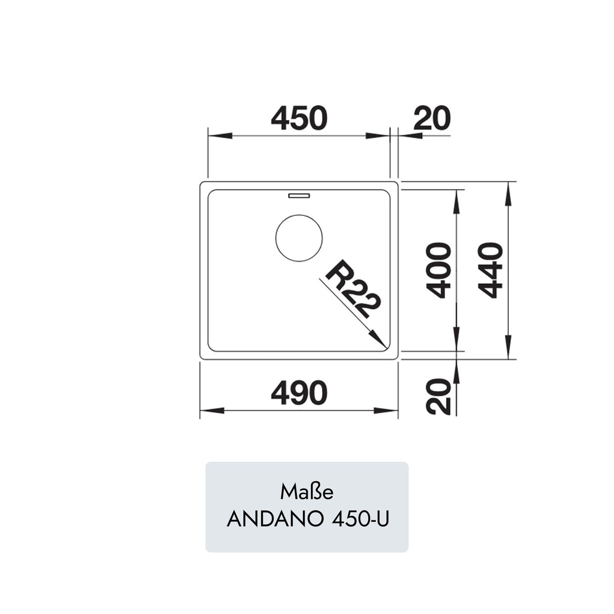 Blanco ANDANO 450-U
