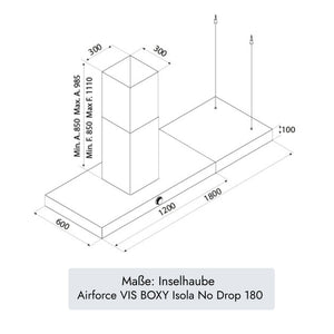 Vis Boxy Isola No Drop Inselhaube 180