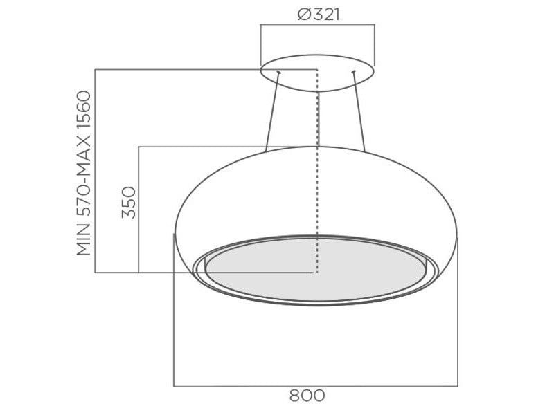 Elica Shell Inselhaube in weiß matt