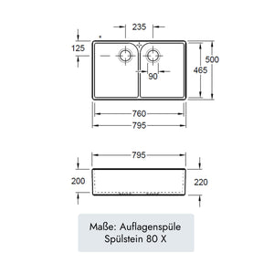 Villeroy & Boch Spülstein 80 X