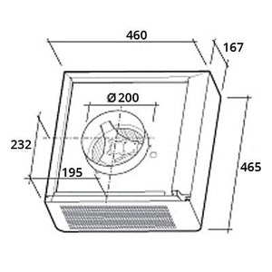 Falmec Außenwandgebläse externer Motor 