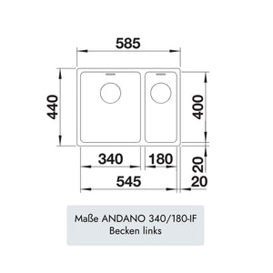 Blanco ANDANO 340/180-IF