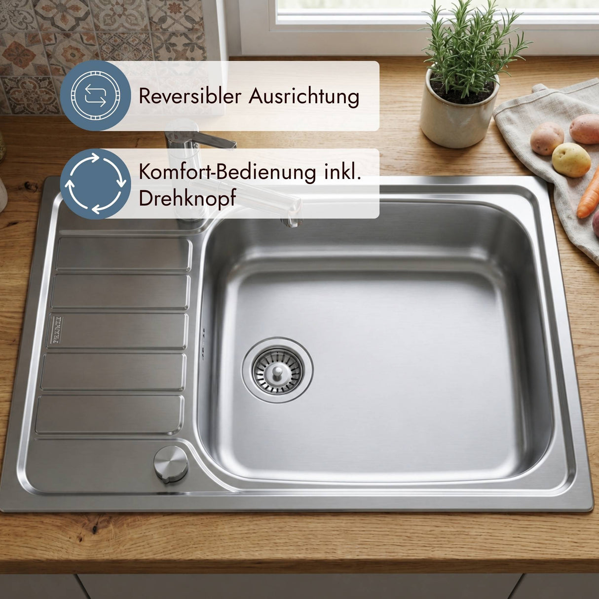 Franke Küchenspüle SKX 611-78 XL in Stahl gebürstet für Unterschränke ab 60 cm