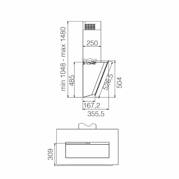 Kopffreihaube Elica Bloom 