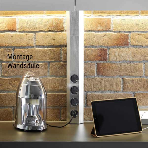 Wand und Eck-Steckdose Boda